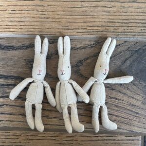 Set of three Maileg rabbits
